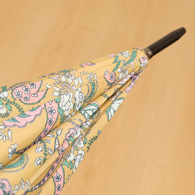 New Product 16k Long Auto Open Straight Umbrella Paisley Umbrella for Rain