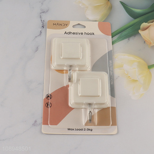 Wholesale 2PCS Square Wall Mounted Hooks Adhesive Towel Hooks