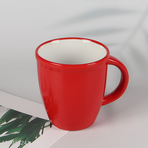 China supplier red ceramic water cup tea cup coffee cup