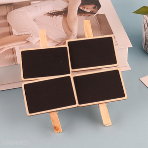 New Product 4PCS Wooden Mini Chalkboard Clips Wooden Blackboard Clips