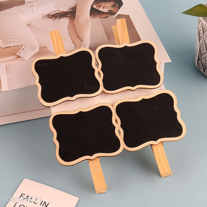 Good Quality 4PCS Wooden Mini Blackboard Clips Basket Labels Clips