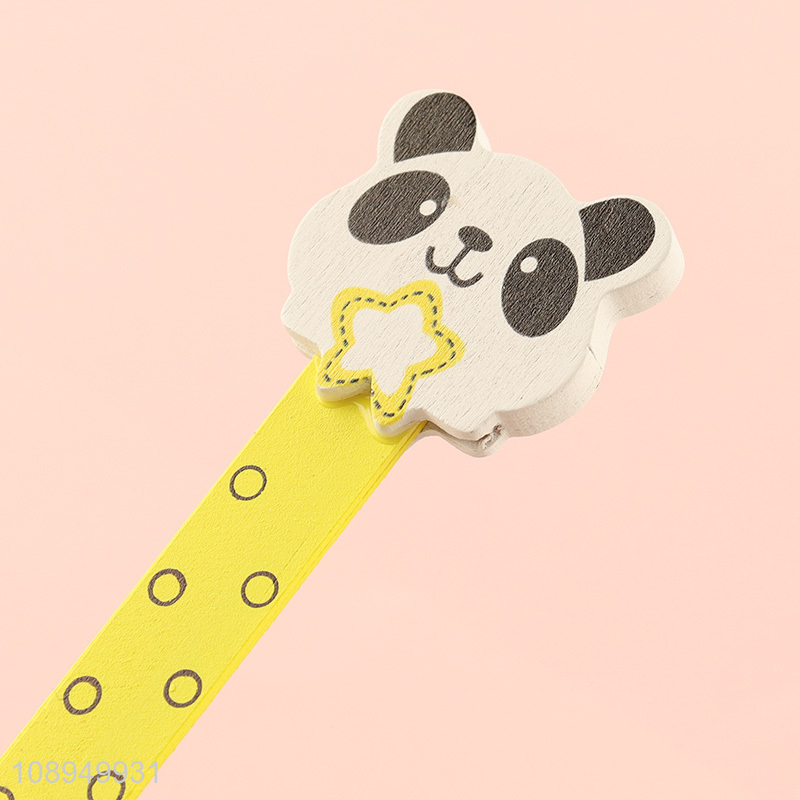 Hot Selling Cute Panda Wooden Bookmark Reading Ruler for Student