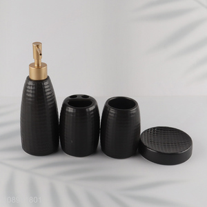 Wholesale 4PCS Ceramic <em>Bathroom</em> Accessories Set with Toothbrush Holder