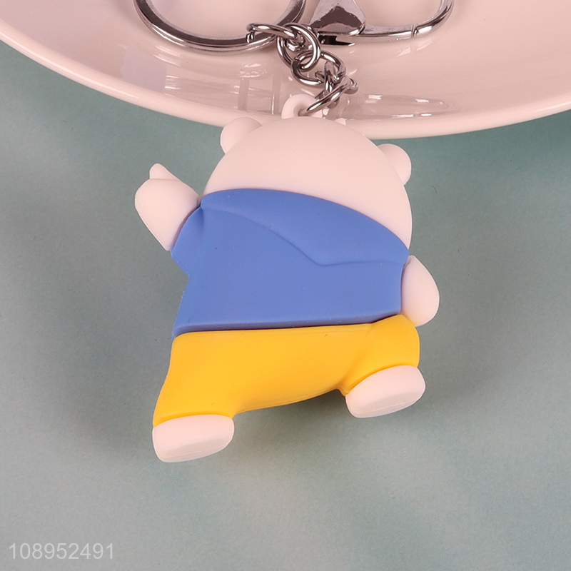 Top quality cartoon portable rock bear shape keychain