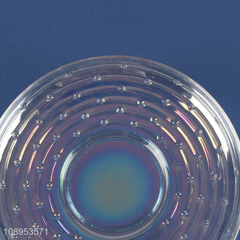 Most popular round glass saucer glass plate for tableware