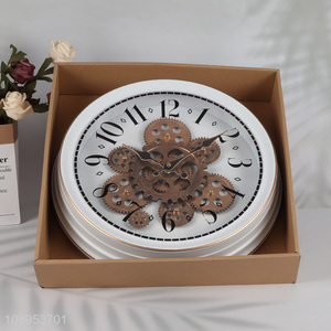 Good quality real moving gear wall clock for home decor