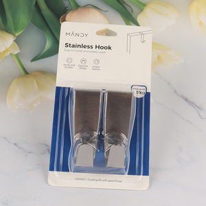 Good Quality 2PCS Stainless Steel Over The Drawer Hooks for <em>Bathroom</em>