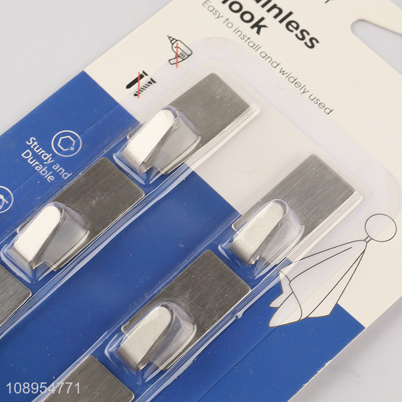 Factory Price 6PCS Nail Free Sticky Hooks Wall Mounted Hooks for Hanging