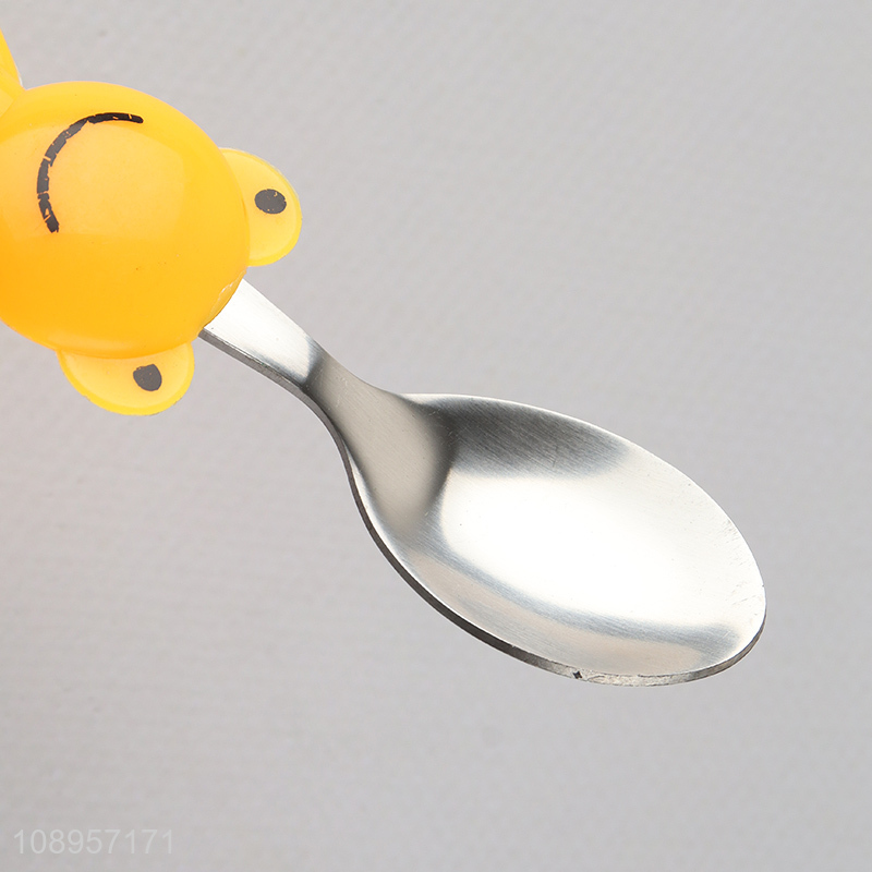 Good Quality Cartoon Spoon Stainless Steel Kids Feeding Spoon