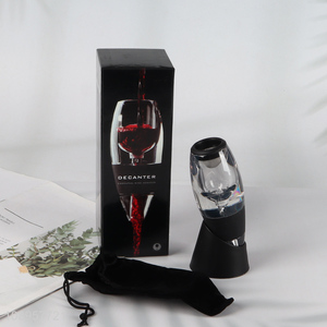 Low price red wine decanter wine aerator decanter  for bar accessories