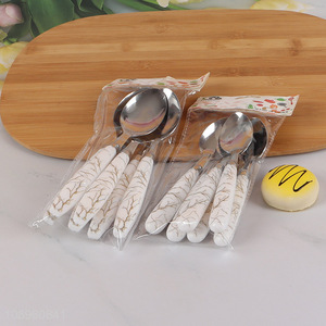 New product 6pcs stainless steel tableware spoon set for sale