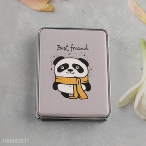 High Quality Cute Panda Cosmetic Mirror Folding Travel Compact Mirror