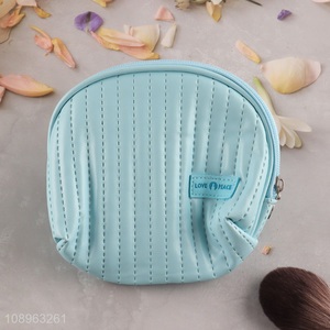 New Arrival PU Leather Quilted Cosmetic Bag Travel Makeup Bag