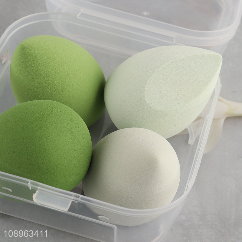 New Product 4PCS Beauty Blender Makeup Sponge Set for Liquid & Cream