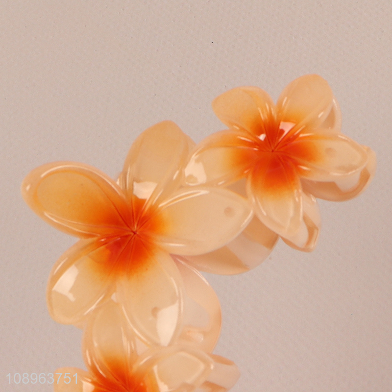 Good price flower shape hair decoration plastic hair claw clips