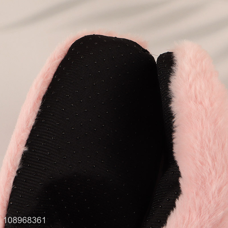 New style pink non-slip winter warm slipper socks