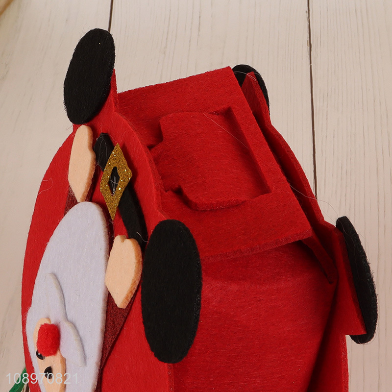 Top selling santa claus chrismtas felt bag candy bag