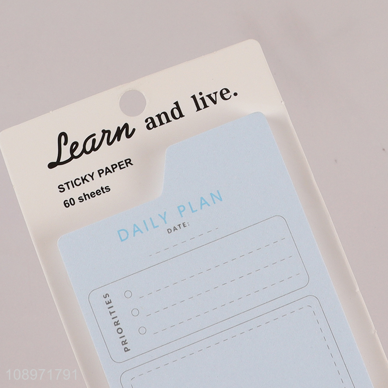 Factory direct sale school students office memo pad sticker paper