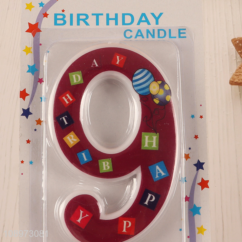 Hot products birthday cake number9 candle for cake decoration