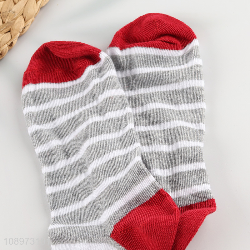 Factory Price Cozy Striped Crew Socks Soft Sports Socks for Women