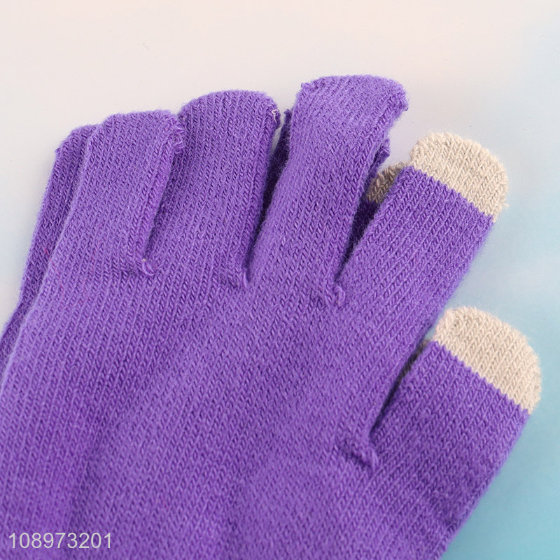 Wholesale Winter Touch Screen Gloves Elastic Texting Gloves for Girls