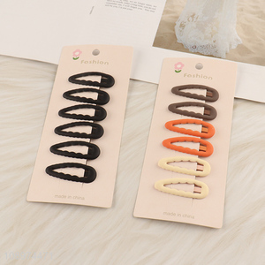 New Arrival 6PCS Non-Slip Matte Snap Hair Clips for Girls