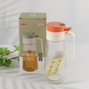 Low price 600ml glass oil bottle condiment bottle for kitchen