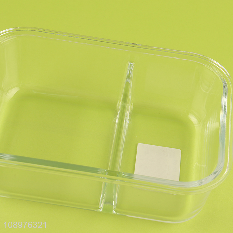 Good selling portable glass lunch box with tableware set