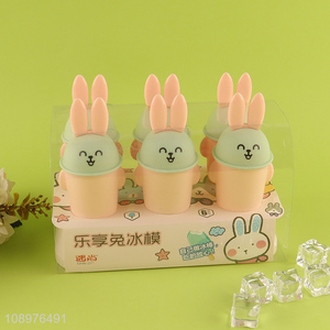 Hot items cartoon rabbit shape popsicle mold ice pop mold for sale