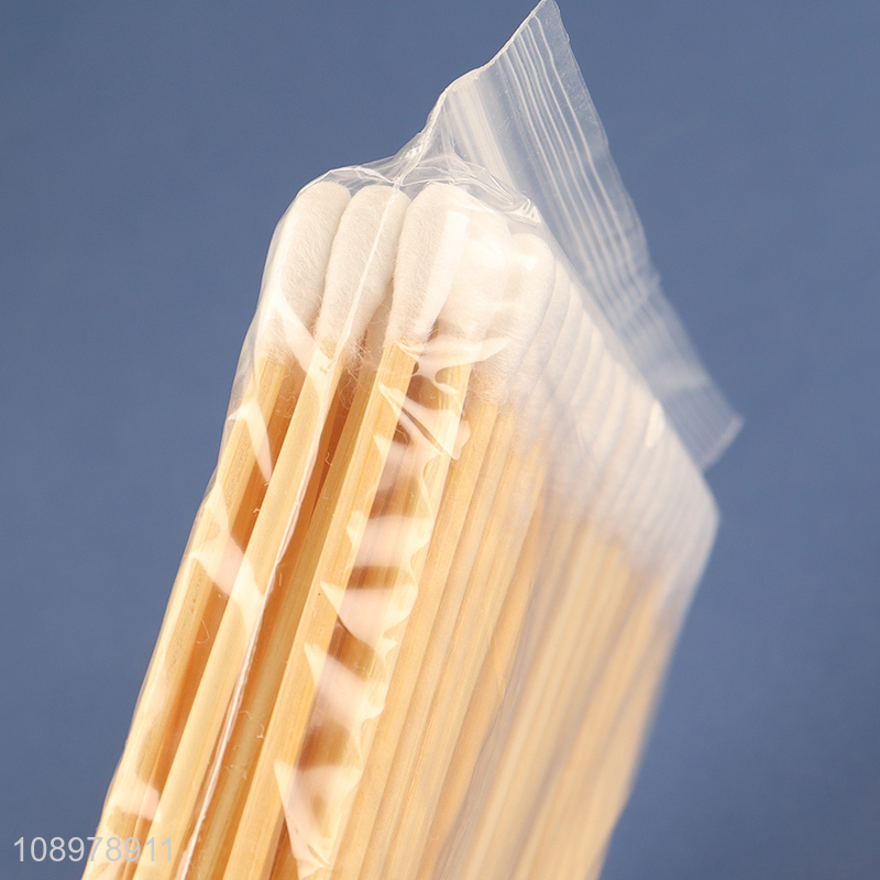 Hot selling 100pcs disposable ear cleaning bamboo stick cotton swab