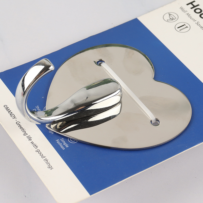 Most popular heart shape stainless steel wall-mounted hook for household