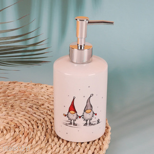 High Quality 480ml Ceramic Christmas Liquid Soap Dispenser for Bathroom