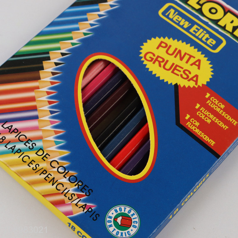 China factory 18colors non-toxic painting colored pencils for sale