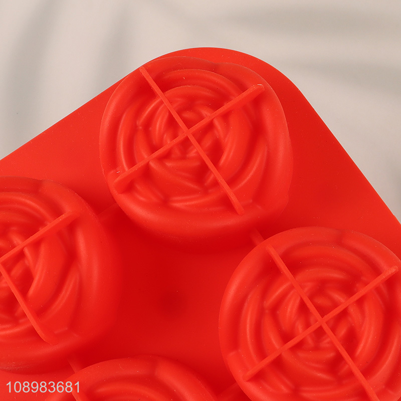 Hot Sale Rose Flower Shaped Silicone Ice Mold Tray Silicone Soap Tray