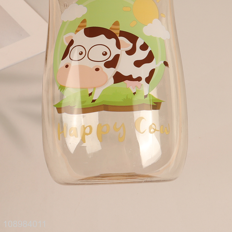 Wholesale 550ml Cute Cartoon Kids Water Bottle with Straw for Kindergarten