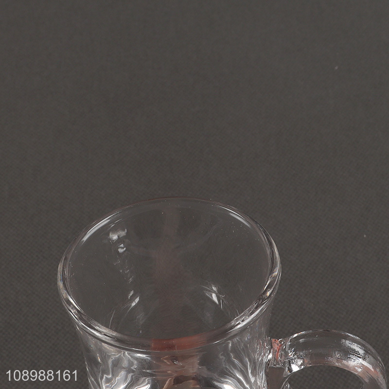 Good Quality 100ml Glass Teacup and Saucer Set for Juice Coffee