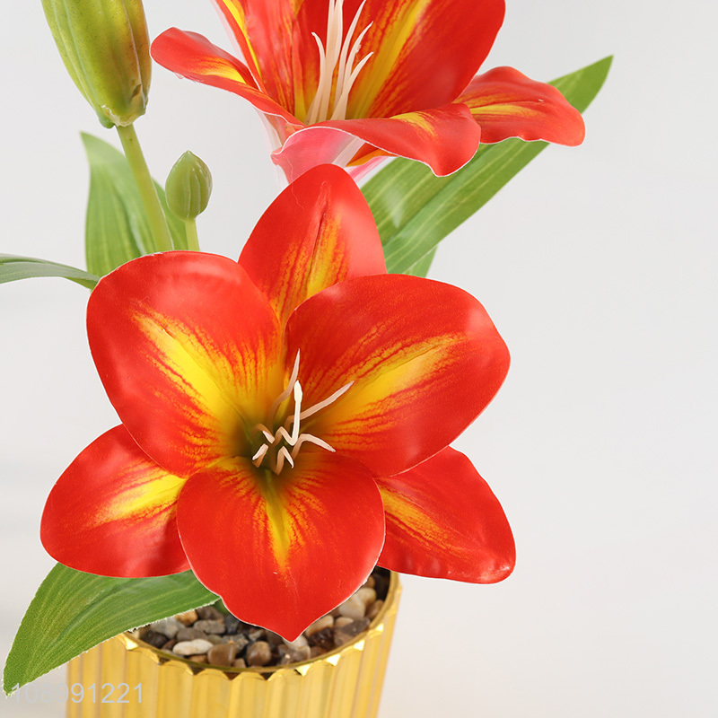 Hot selling natural artificial potted plant fake flower for home decor