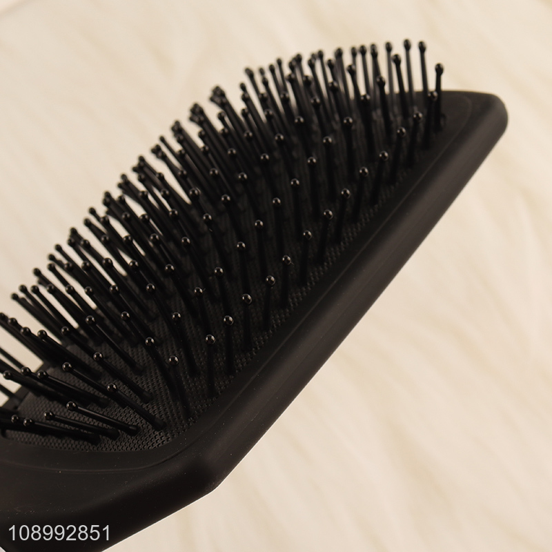 Hot sale black anti-static massage hair comb with wide teeth