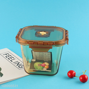 Online wholesale square food container glass crisper preservation box