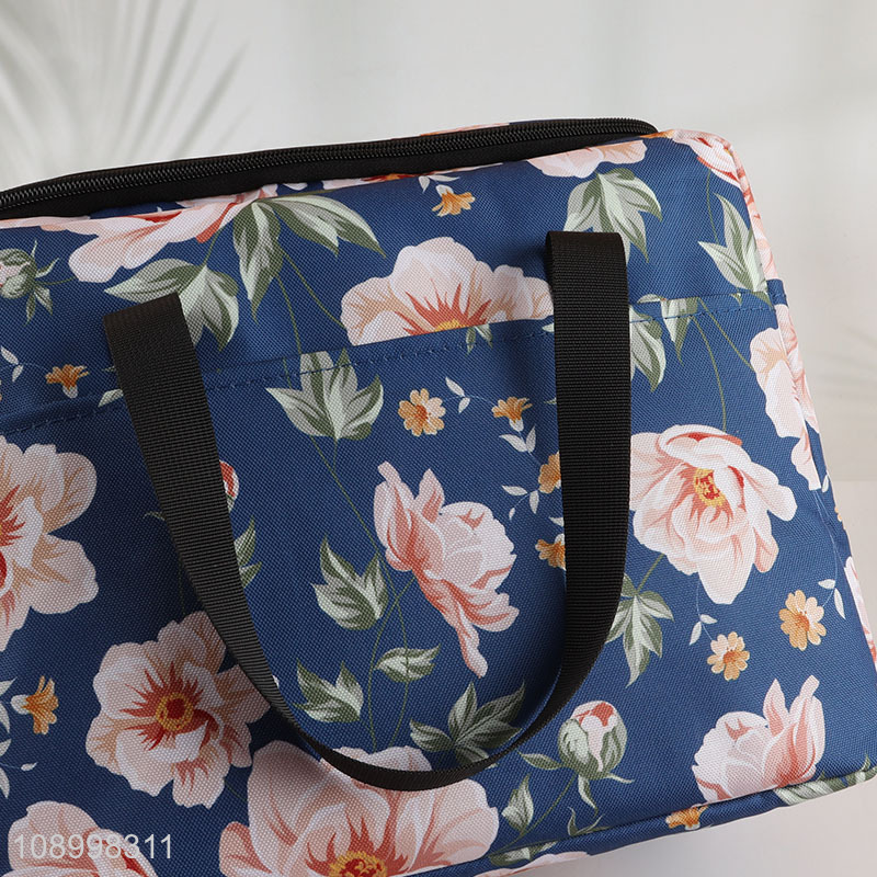 Hot Selling Floral Print Insulated Lunch Bag Cooler Bag