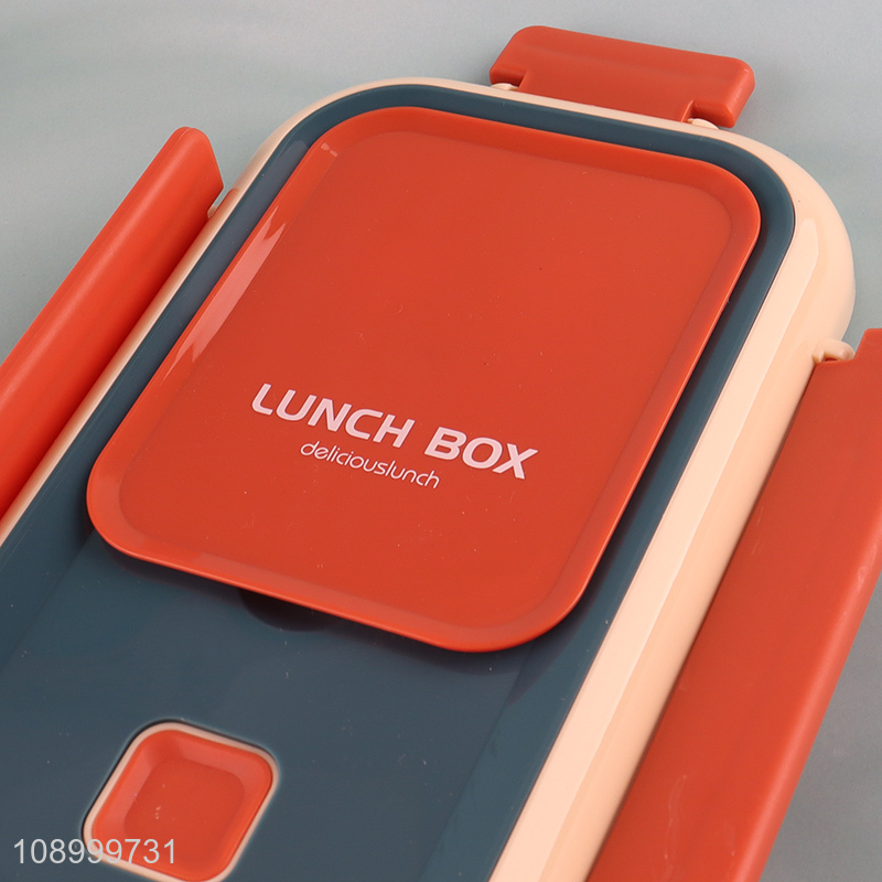 Best selling school office plastic lunch box with spoon&fork