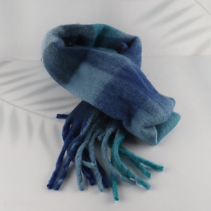 Wholesale Winter Scarf Soft Cashmere Feel Plaid Scarf for Women and Men