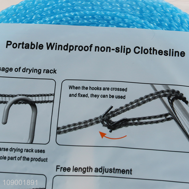 New Product 10m PE Material Windproof Non-Slip Clothesline for Courtyard