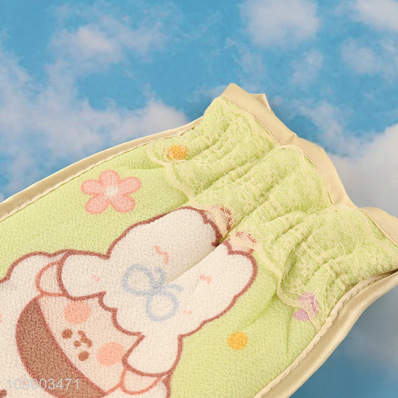 China Imports Cartoon Sheep Bath Gloves Exfoliating Shower Mitts