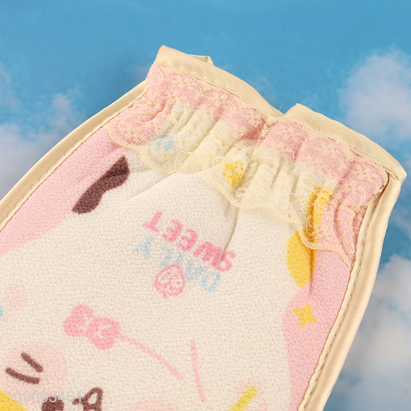 New Product Cartoon Cat Bath Mitts Shower Gloves for Deep Cleansing