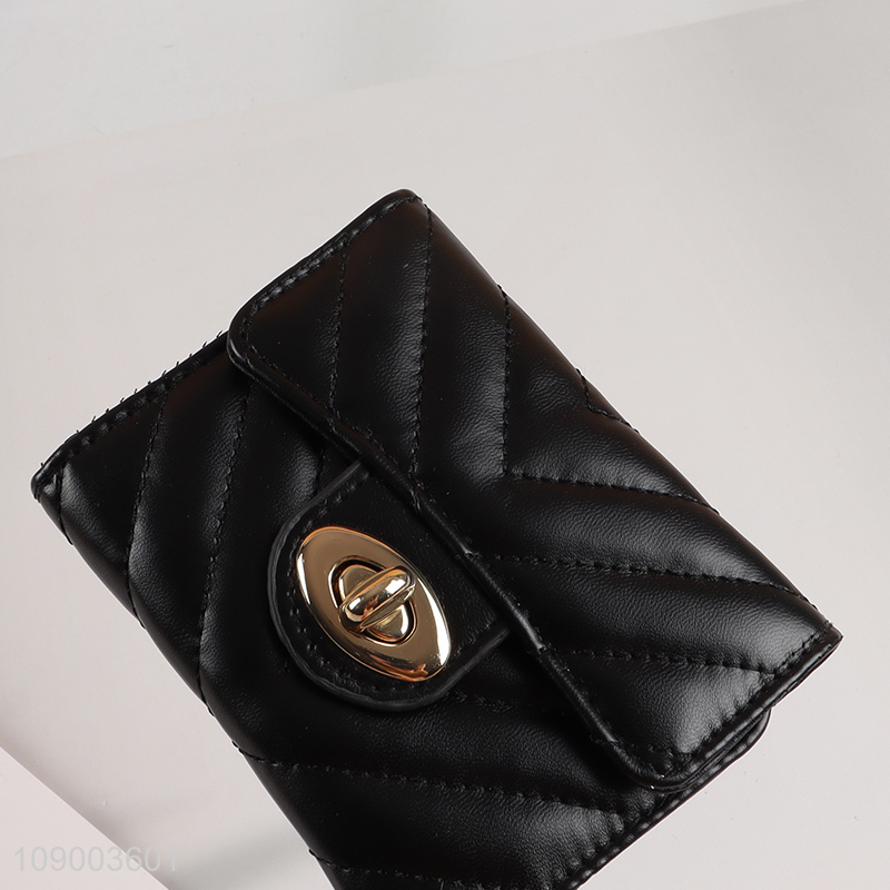 Hot Selling Trendy PU Leather Wallet Card Holder for Women and Girls