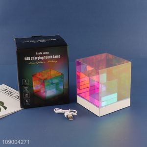 Online Wholesale Acrylic Table Lamp Cube Table Light RGB Led Night Light Unique Gift