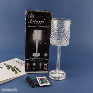 Popular Product Crystal Table Lamp UBS Charging RGB Remote Control Led Night Lamp