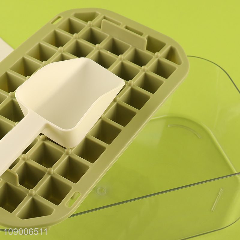 New Arrival Easy-Release Ice Cube Trays with Ice Scoop, Lid And Bin for Freezer