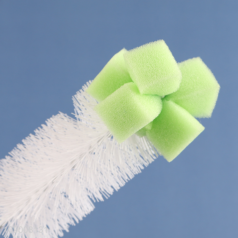 Wholesale Sponge Bottle Durable Soft Sponge Bottle Brush with Long Handle